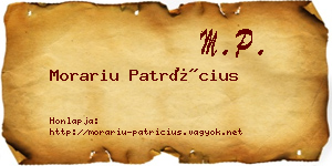 Morariu Patrícius névjegykártya